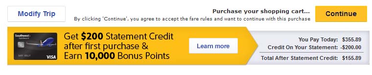 Which Southwest Credit Card Offer Is Better? I'm comparing this offer I received at checkout to the standard offer for this card.