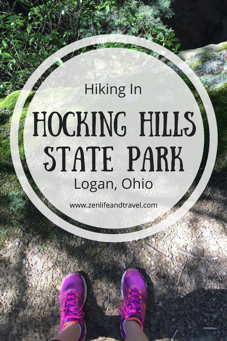 Hiking in Hocking Hills State Park in Logan, OH (USA). There are 6 main hiking areas available in Hocking Hills offering something for everyone.