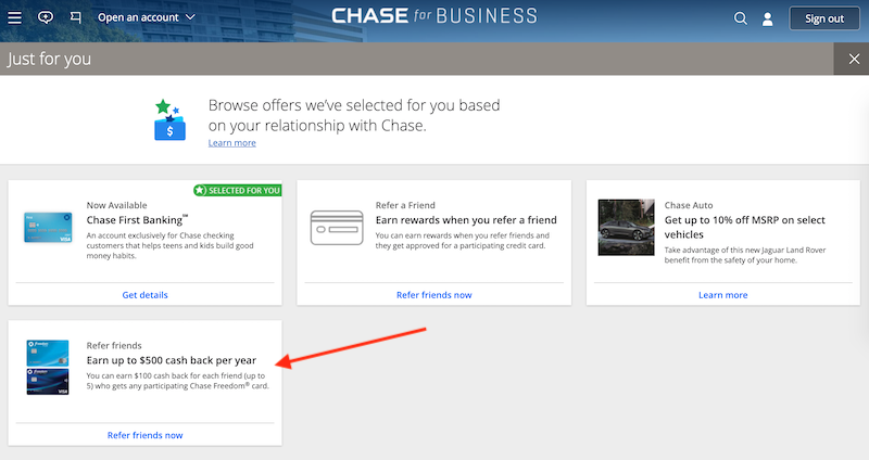 How to find Chase Refer A Friend