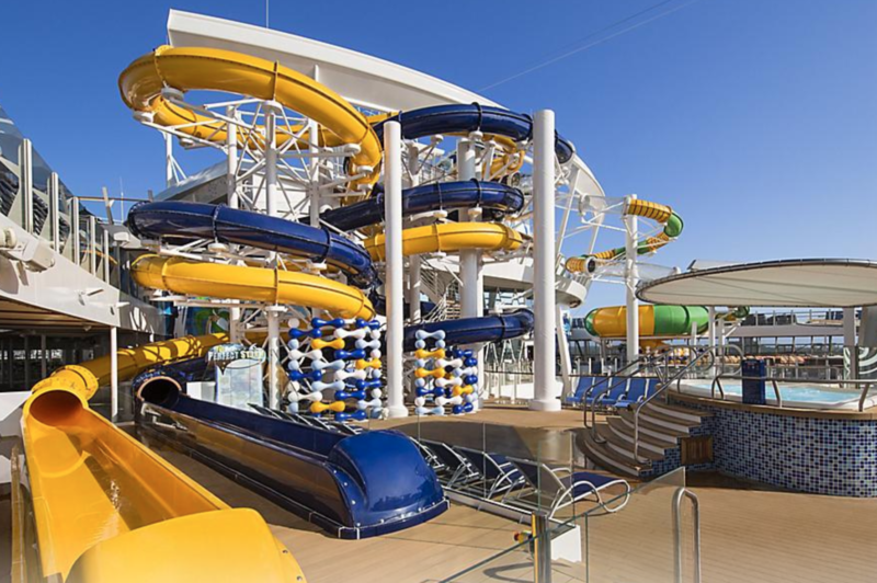 Typhoon and Cyclone waterslides on Freedom of the Seas