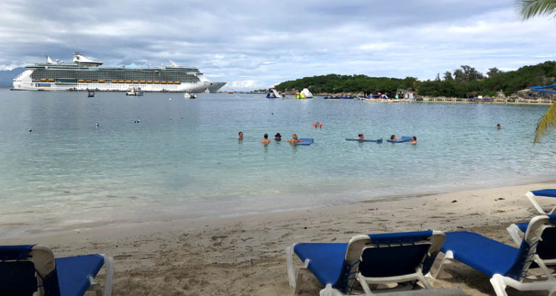 View from Columbus Cove on Royal Caribbean's private beach in Labadee, Haiti