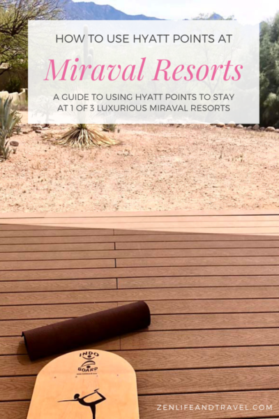 This easy guide will show you how to quickly earn enough Hyatt points to stay at a Miraval Resort for 2 nights! These luxurious resorts can easily cost $1,000 per night so this is a great way to use Hyatt points | Miraval Arizona | Miraval Austin | Miraval Berksires | USA | Luxury Travel | Luxury Resorts | Travel Tips | Miles and Points