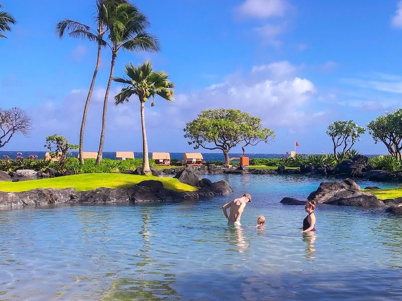 Saltwater lagoon at Grand Hyatt Kauai