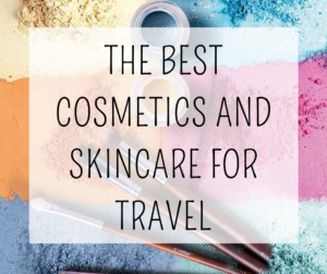 cosmetics and skincare for travel