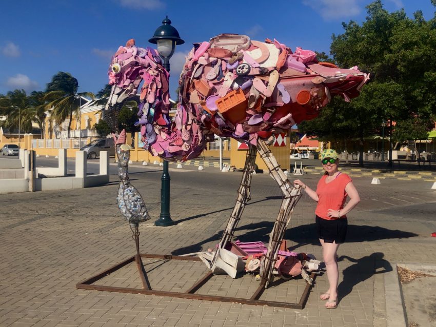 Flamingo Sculpture in Kralendijk 