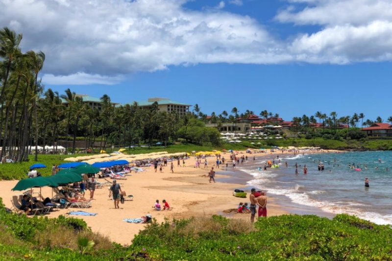 Looking at Wailea Beach from Marriott Maui