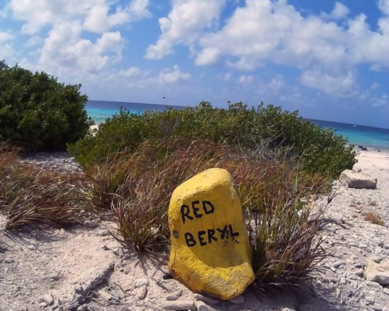 Red Beryl Dive Site Marker Bonaire