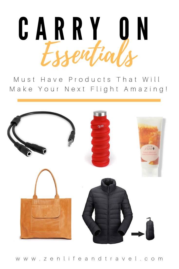 Carry On Travel Essentials: These must have products will make your next flight amazing! #carryon #packingtips #frequentflyer #travel #traveltips