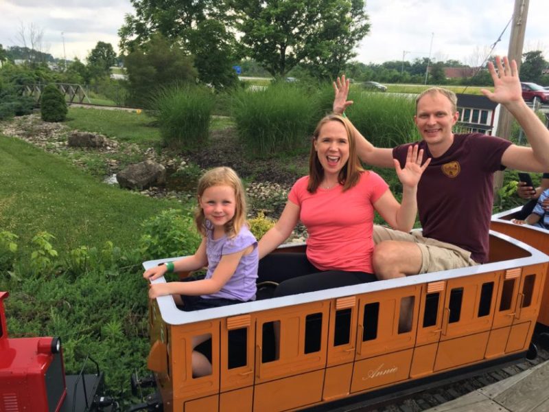 outside train ride at enterTRAINment Junction