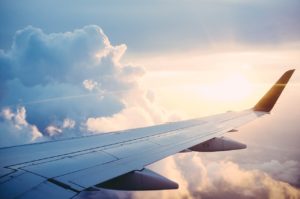 airplane wing view