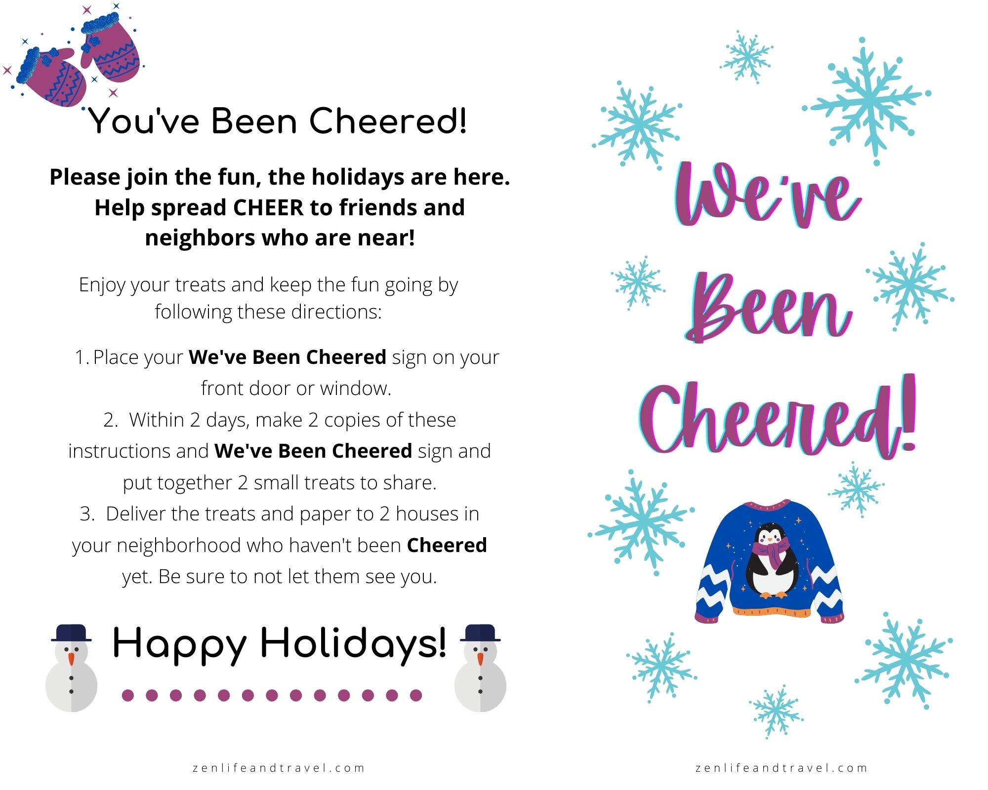 We've Been Cheered - Free Holiday Printable