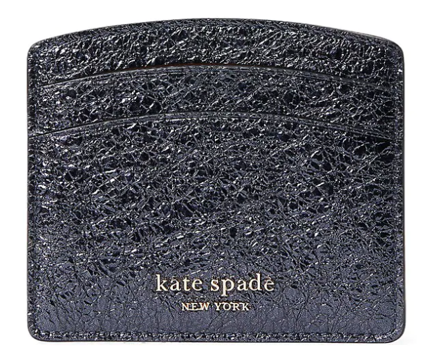 Kate Spade Spencer Leather Metallic Card Holder from Saks