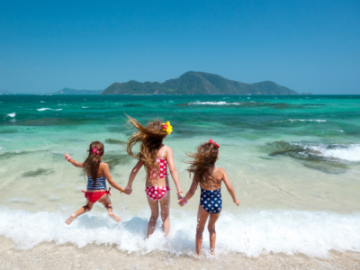 kids on the beach