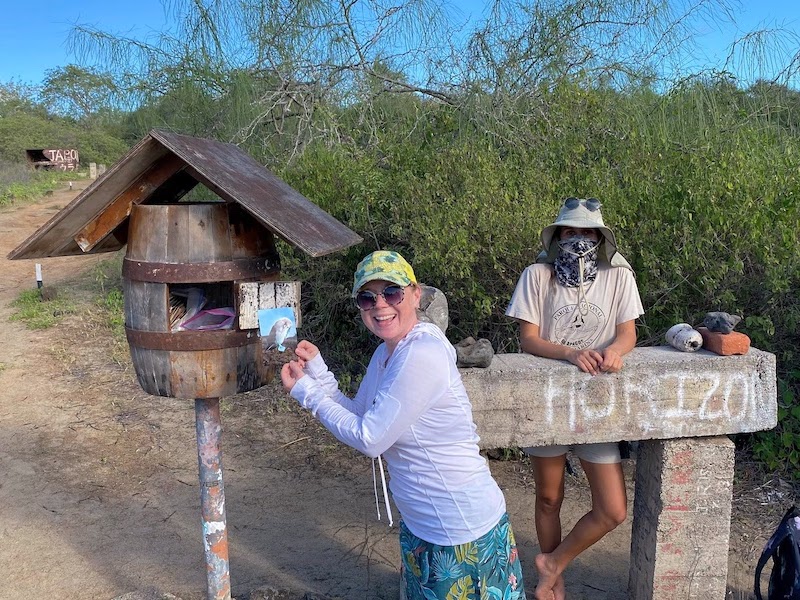 Galapagos beach attire (at post card barrel)