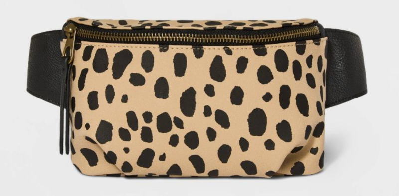 Leopard print fanny pack for travel