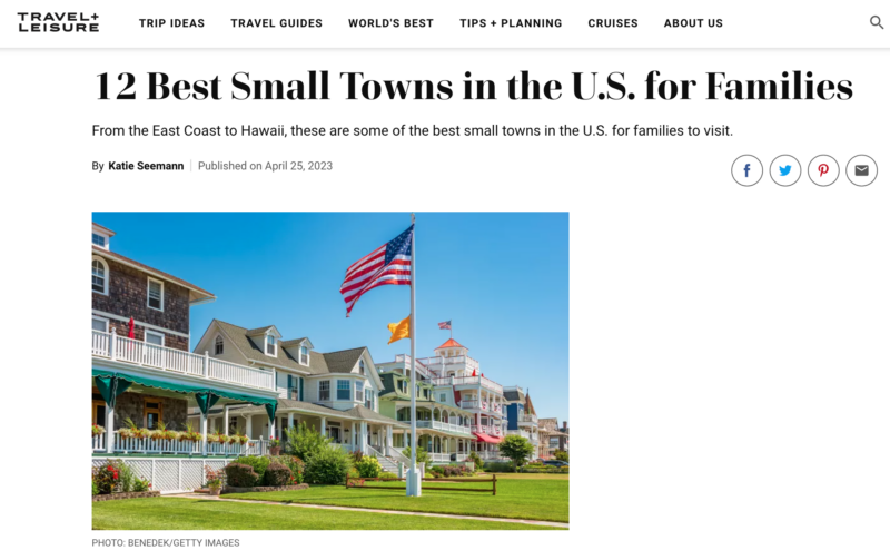 Best Small Towns in the U.S. for Families